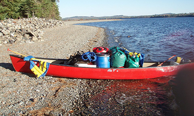 Canoe With Gear, Katahdin Outfitters